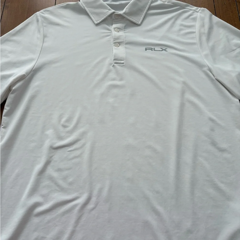 Ralph Lauren RLX Men's White Polo with Subtle Logo